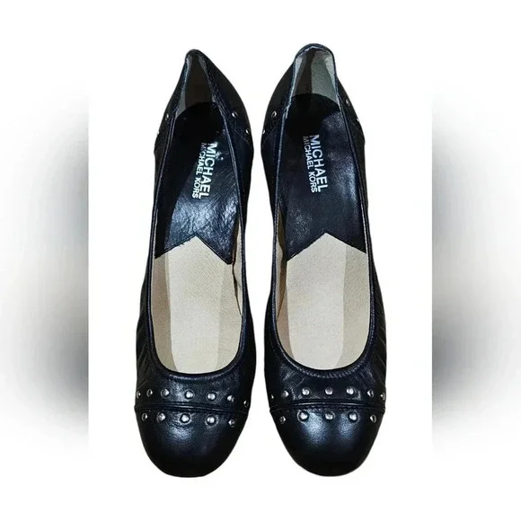 SOLD Michael Michael Kors - Studded Leather Vero Cuoio Heels - Picture 3 of 8